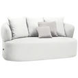 2-SITZER-SOFA in Bouclé Creme  - Creme/Schwarz, MODERN, Kunststoff/Textil (177/86/105cm) - Hom`in