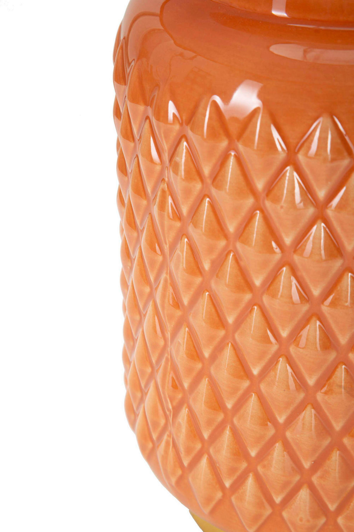 TISCHLEUCHTE   - Orange, Basics, Keramik/Textil (28/44/28cm)