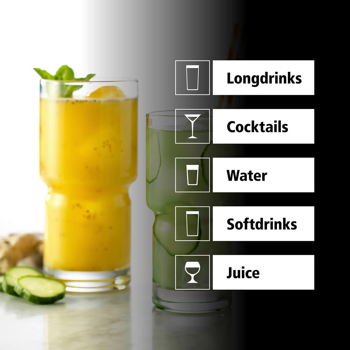 GLÄSERSET NEWTON  12-teilig  - Klar, Basics, Glas (7,5/16cm)