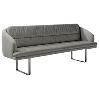 SITZBANK 255/89/68 cm Flachgewebe Graublau Metall  - Graublau/Schwarz, Design, Textil/Metall (255/89/68cm) - Dieter Knoll