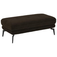 HOCKER in Textil Dunkelbraun  - Dunkelbraun/Schwarz, Design, Textil/Metall (132/45/68cm) - Beldomo Style