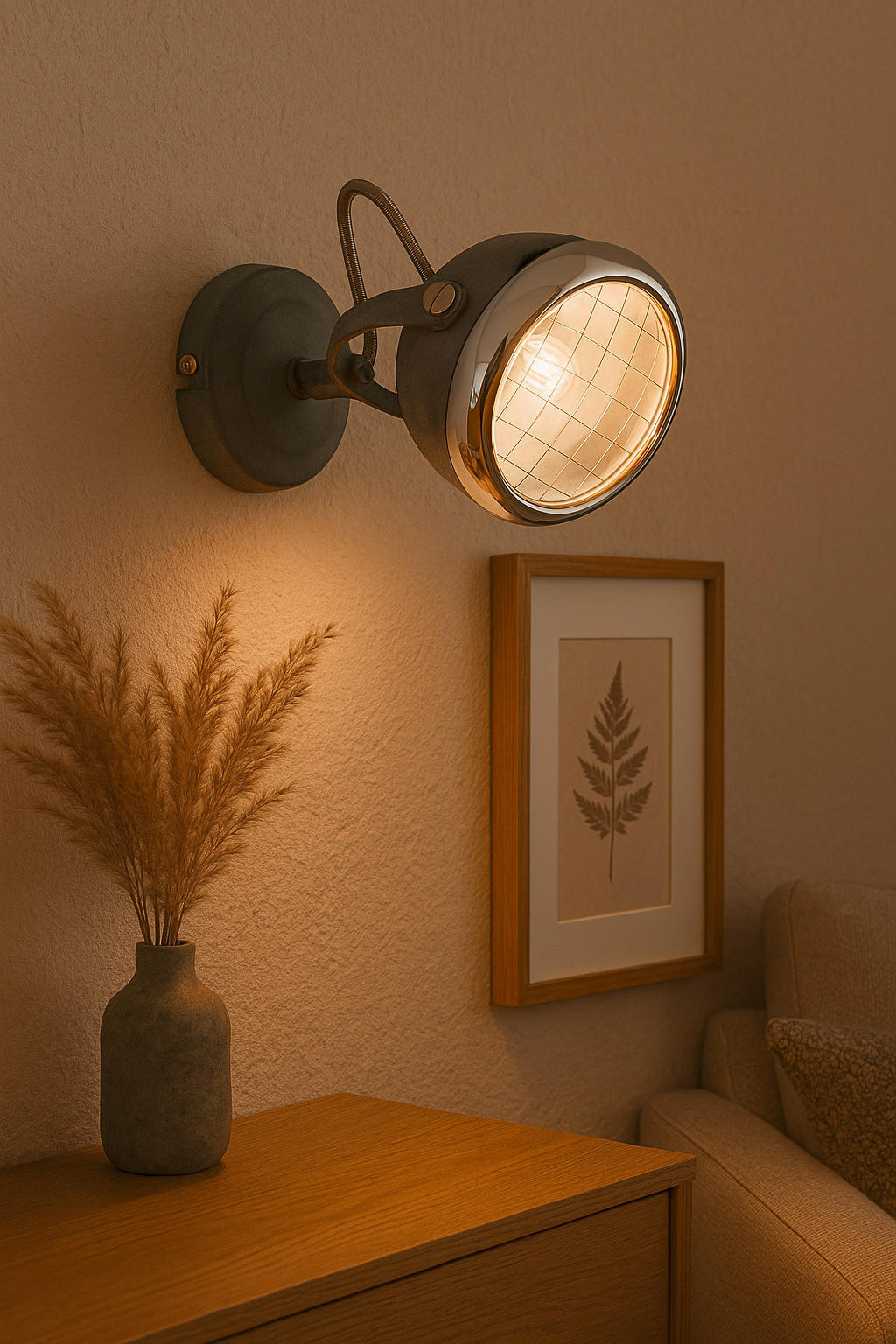 WANDSTRAHLER 22/19/12 cm   - Klar/Chromfarben, LIFESTYLE, Glas/Metall (22/19/12cm) - Brilliant