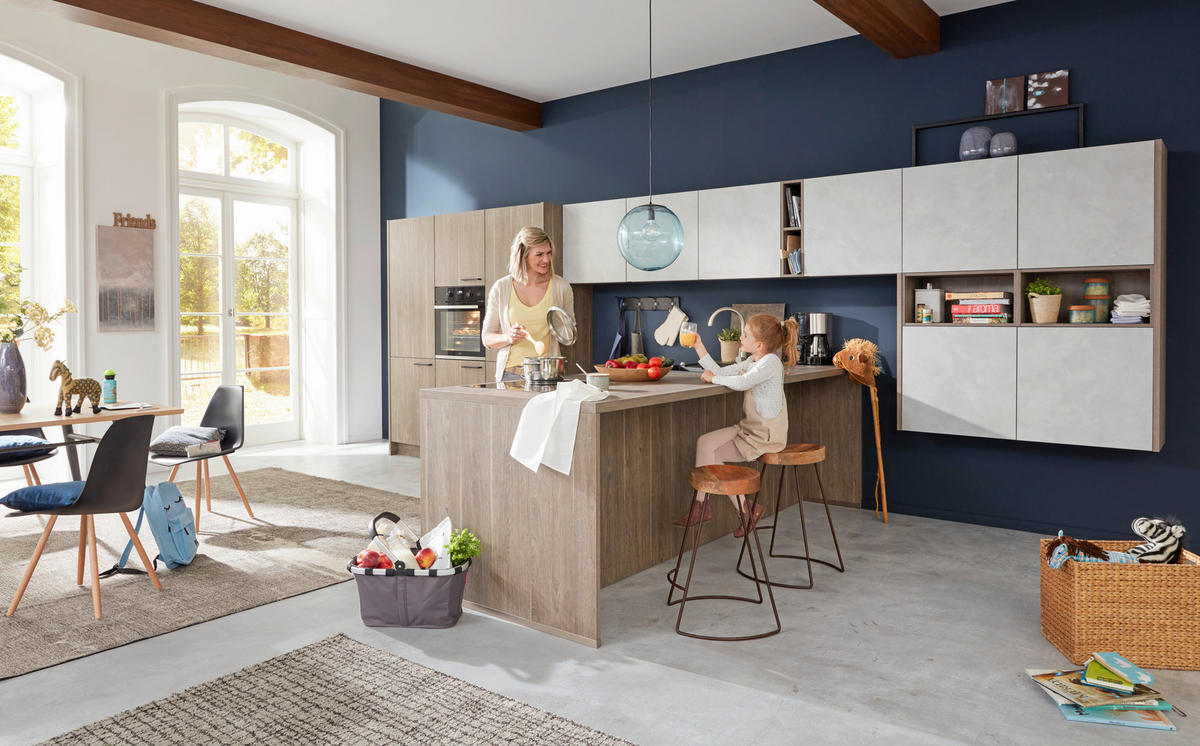 KUCHYŇA NA MIERU DK104 - sivá/farba duba, Modern, kompozitné drevo - Dieter Knoll