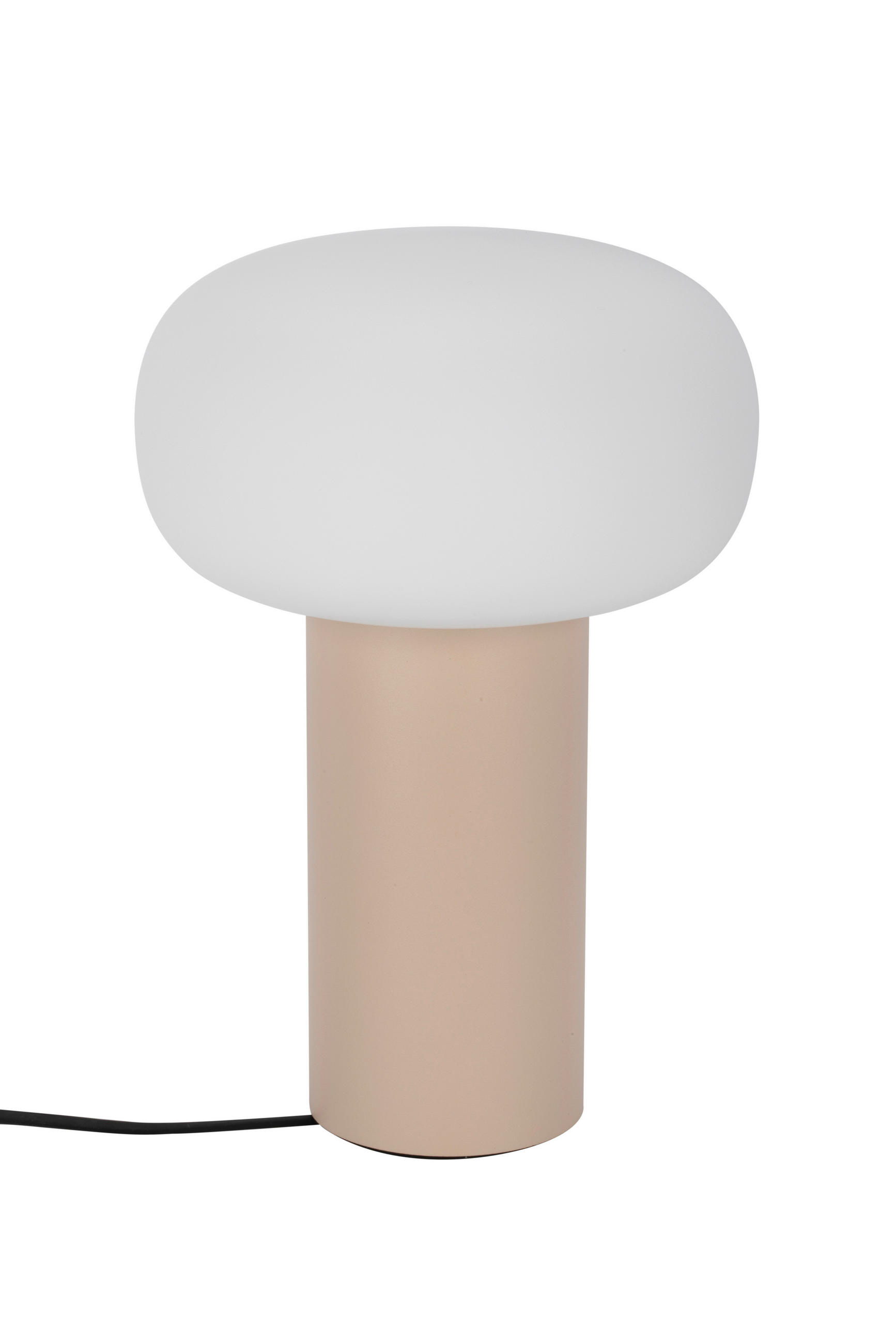 AKKU-TISCHLEUCHTE 13/19 cm   - Sandfarben/Weiß, Design, Glas/Metall (13/19cm) - Dieter Knoll