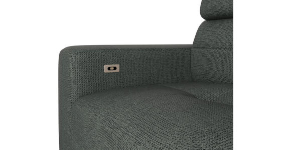 ECKSOFA Waldgrün Chenille - Waldgrün/Schwarz, KONVENTIONELL, Textil/Metall (264/178cm) - Hom`in
