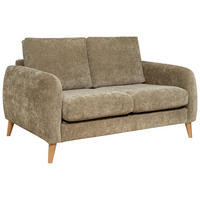 2-SITS SOFFA i trä, metall, textil brun  - brun/ekfärgad, Klassisk, metall/trä (152/81/92cm) - Best Price