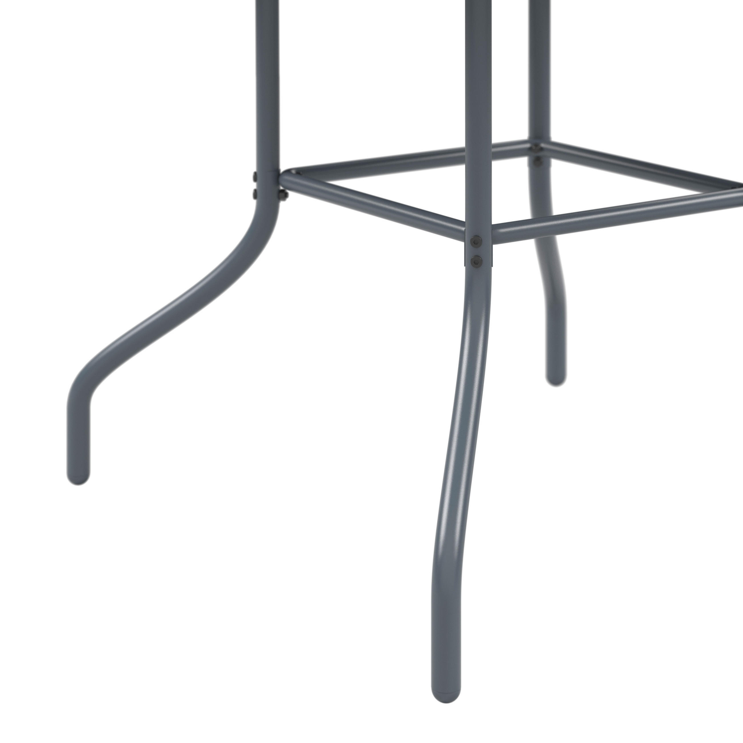 KERTI ASZTAL 80/80/70 cm   - sötétszürke, Modern, Üveg/fém (80/80/70cm) - Xora