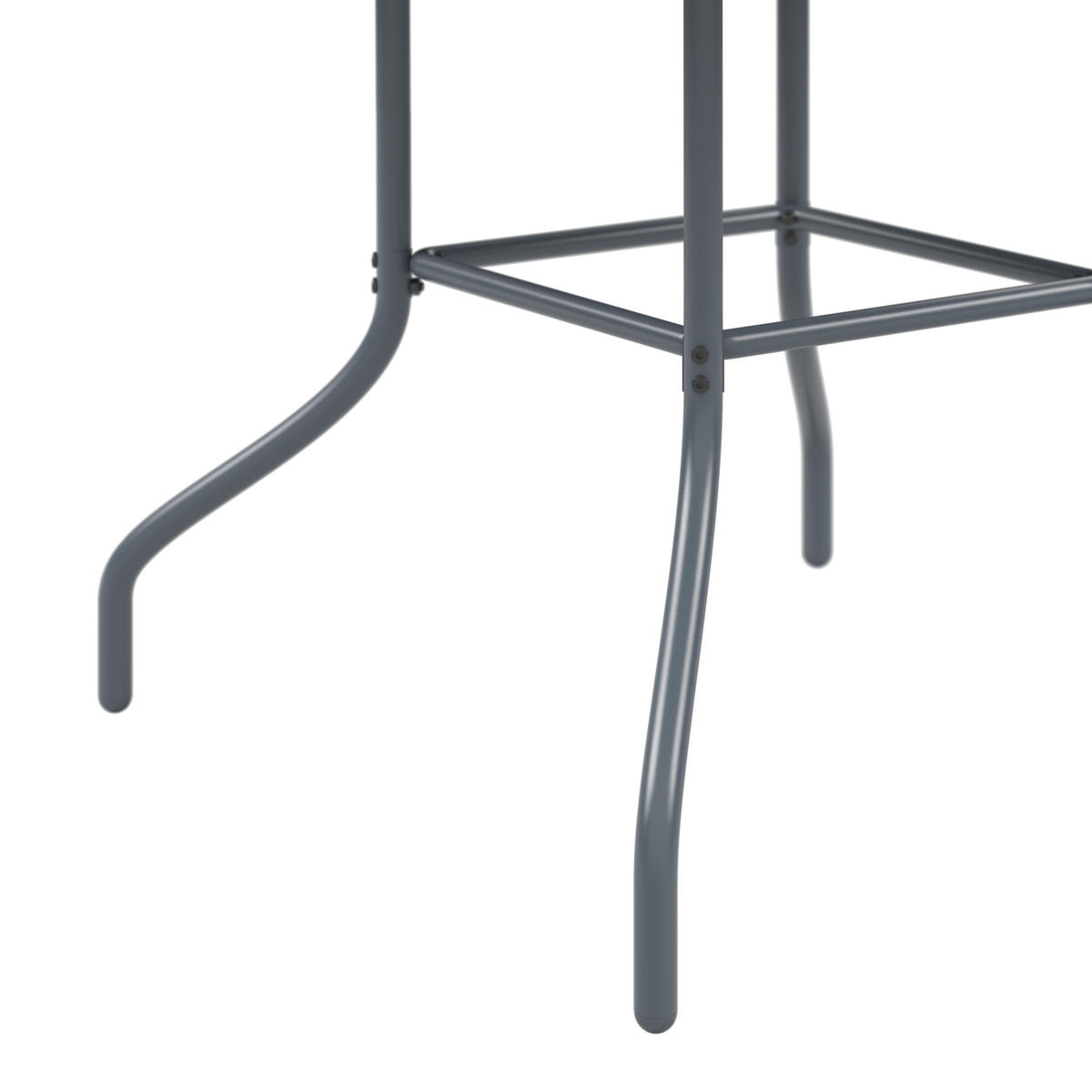 KERTI ASZTAL 80/80/70 cm   - sötétszürke, Modern, Üveg/fém (80/80/70cm) - Xora