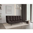 SCHLAFSOFA  in Mikrofaser Braun  - Schwarz/Braun, KONVENTIONELL, Holz/Textil (197/85/92cm) - Carryhome