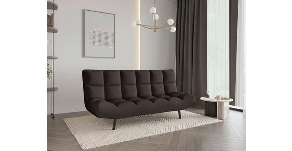 SCHLAFSOFA  in Mikrofaser Braun  - Schwarz/Braun, KONVENTIONELL, Holz/Textil (197/85/92cm) - Carryhome