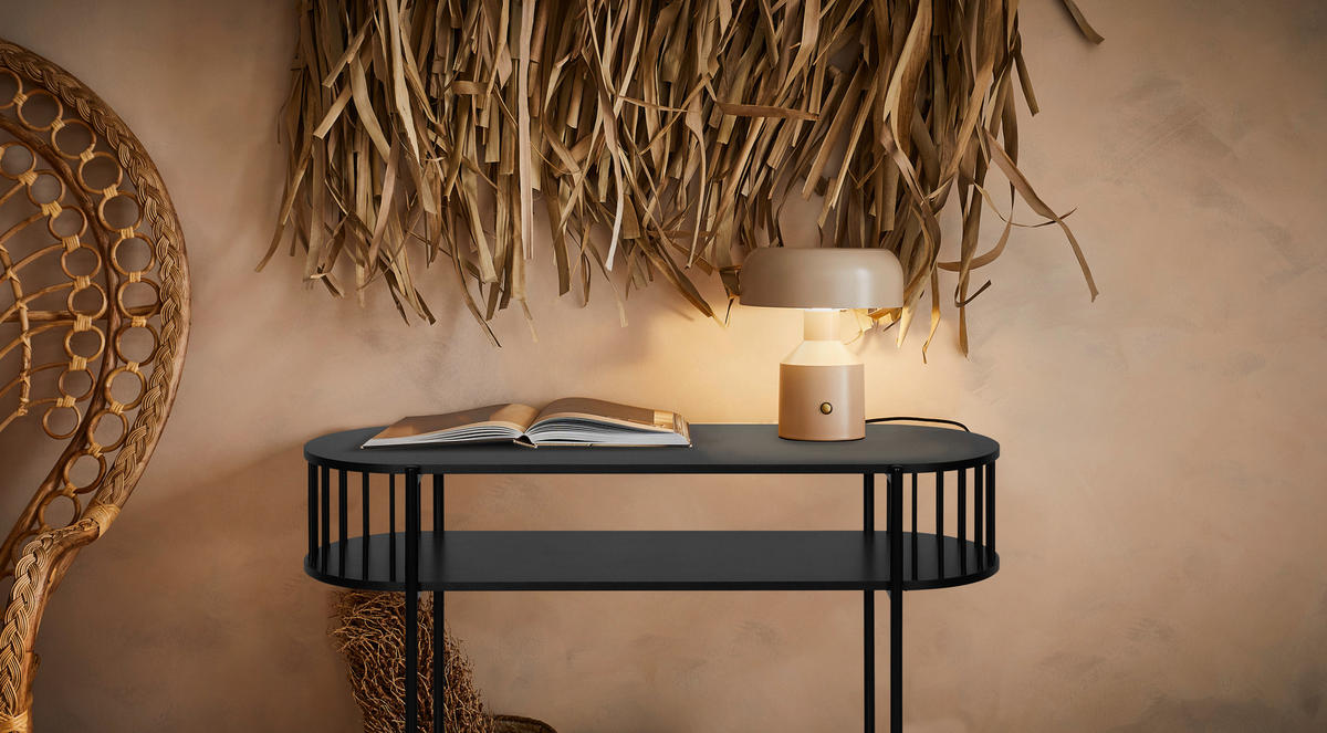 KONSOLENTISCH Schwarz  - Schwarz, Trend, Holzwerkstoff/Metall (110/39/76cm) - Xora