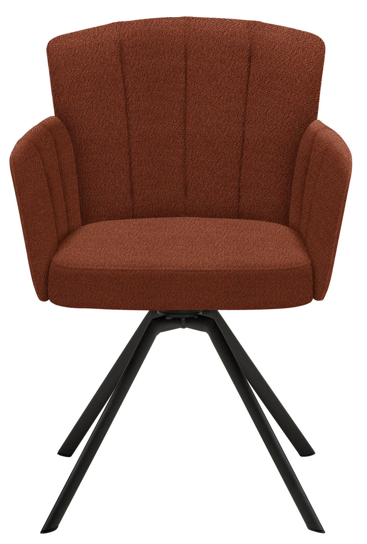 ARMLEHNSTUHL Stahl Webstoff  - Rostfarben/Anthrazit, Design, Textil/Metall (58/83/62cm) - Venjakob