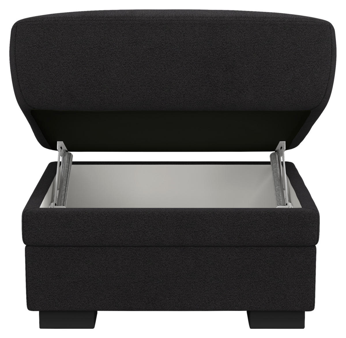 HOCKER Textil Schwarz  - Schwarz, Basics, Kunststoff/Textil (68/45/68cm) - MID.YOU