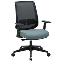 PISARNIŠKI STOL umetna masa, tekstil siva, črna  - črna/siva, Konvencionalno, umetna masa/tekstil (71/99-108/70cm) - Carryhome