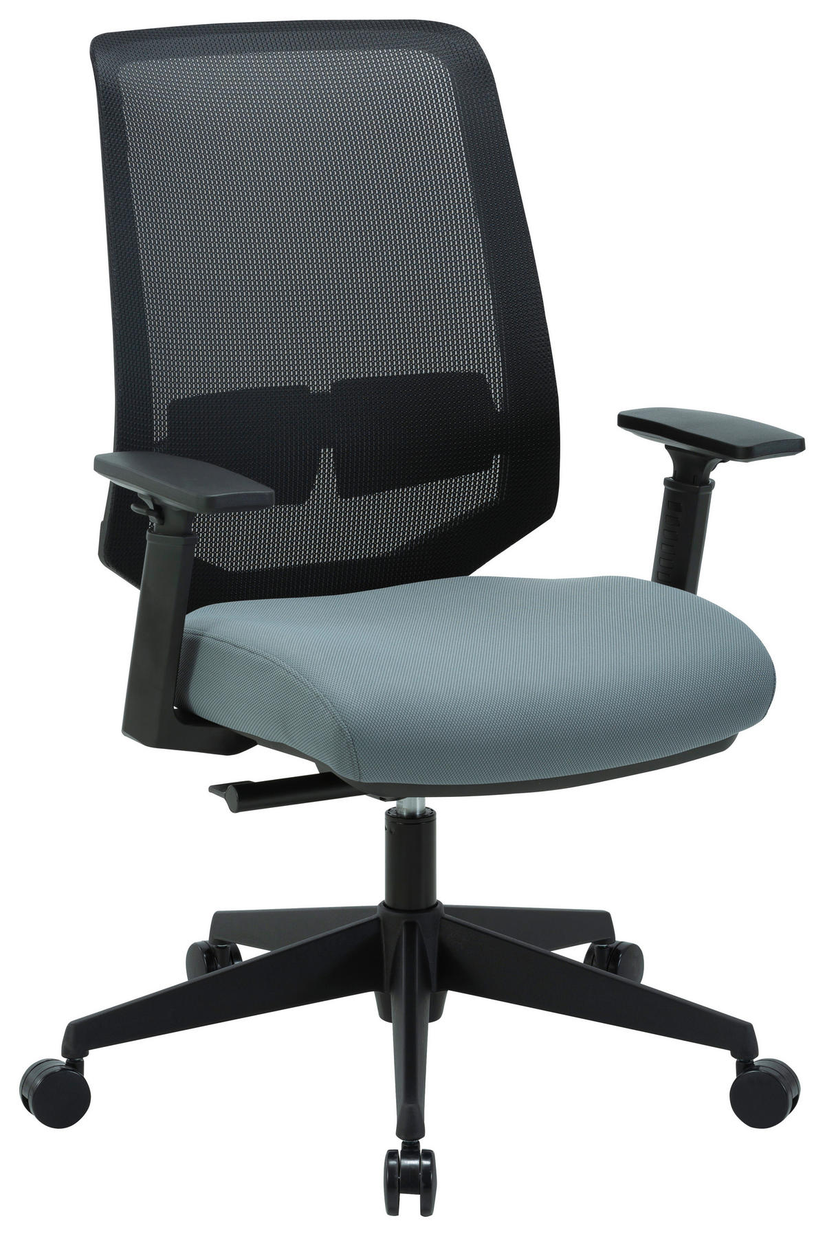 PISARNIŠKI STOL umetna masa, tekstil siva, črna  - črna/siva, Konvencionalno, umetna masa/tekstil (71/99-108/70cm) - Carryhome