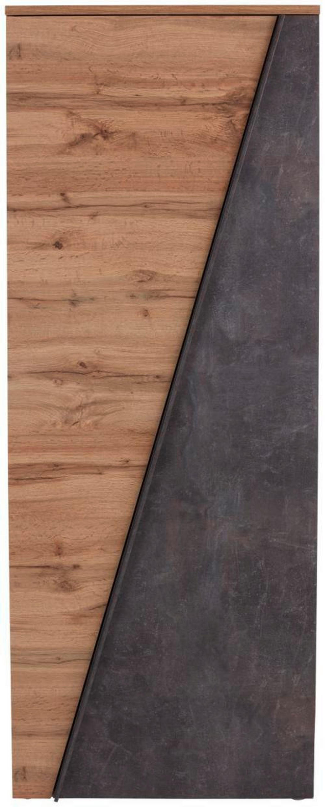 SCHUHSCHRANK Eichefarben, Dunkelgrau  - Eichefarben/Dunkelgrau, MODERN, Holzwerkstoff/Kunststoff (70/196/35cm) - MID.YOU