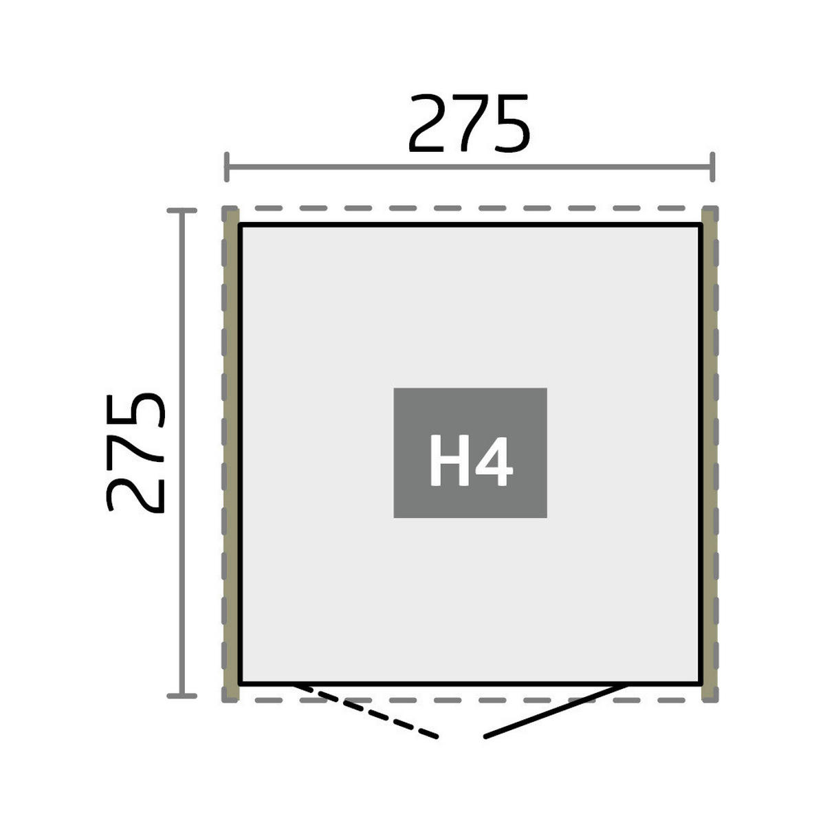 GERÄTEHAUS 275/222/275 cm  - Silberfarben, Basics, Metall (275/222/275cm) - Biohort