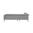 ECKSOFA in Feincord Grau  205/280 cm  - Schwarz/Grau, Design, Textil/Metall (205/280cm) - Xora