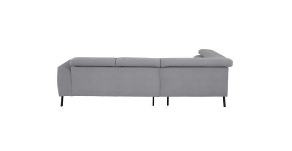 ECKSOFA in Feincord Grau  205/280 cm  - Schwarz/Grau, Design, Textil/Metall (205/280cm) - Xora