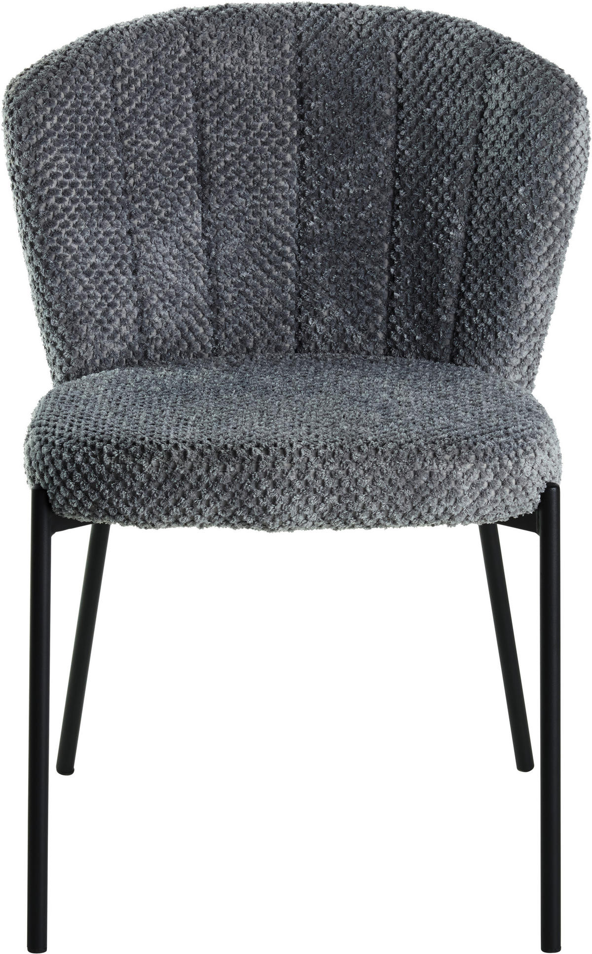 STUHL Struktur Grau Pappel Sperrholz  - Schwarz/Grau, LIFESTYLE, Holz/Textil (55/79/59cm) - Livetastic