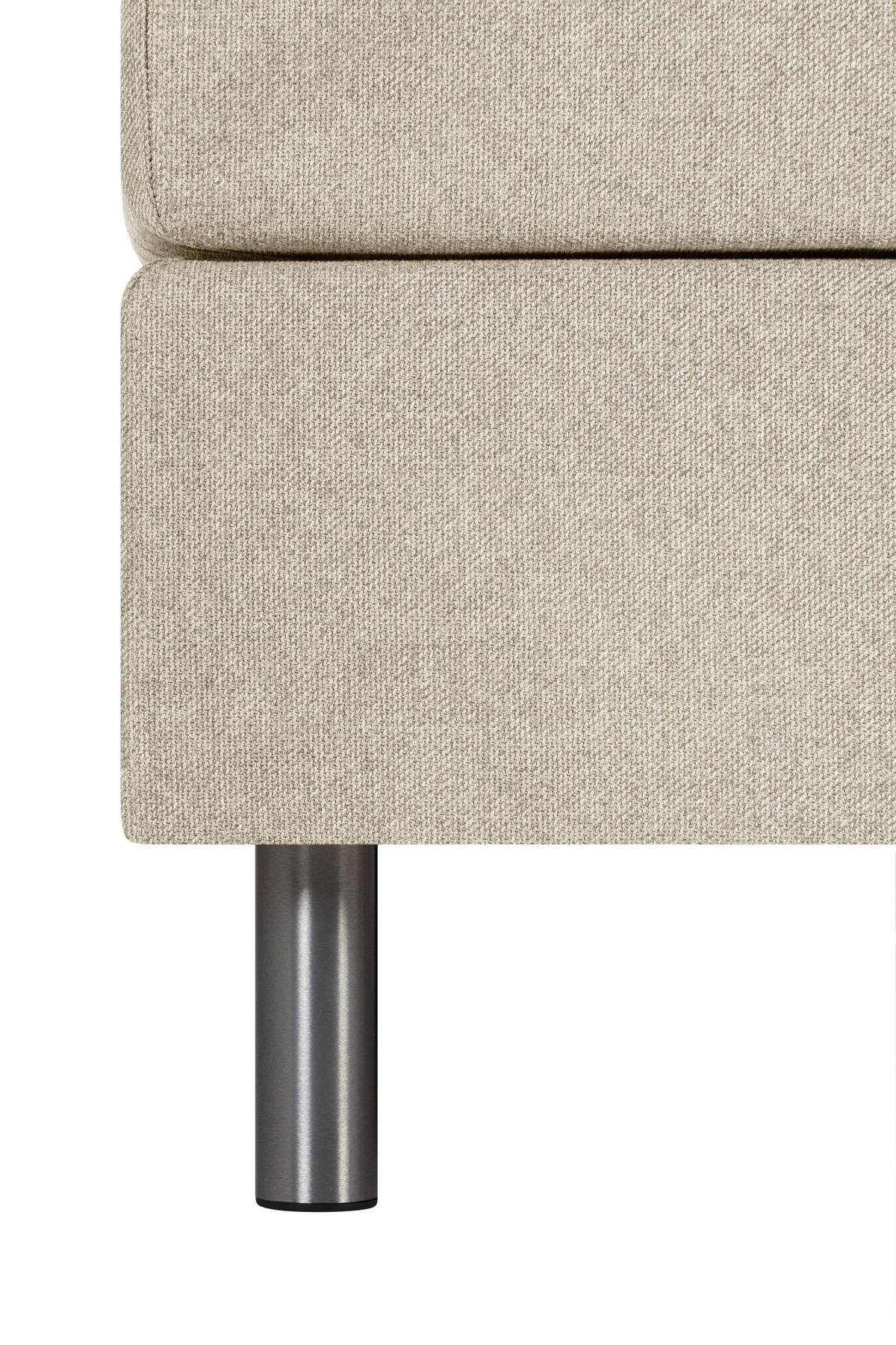 BOXSPRINGBETT 180/200 cm  in Beige  - Beige/Silberfarben, Konventionell, Textil/Metall (180/200cm) - Welnova