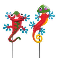 GARTENSTECKER - Rot/Hellblau, LIFESTYLE, Metall (17/1/80cm)