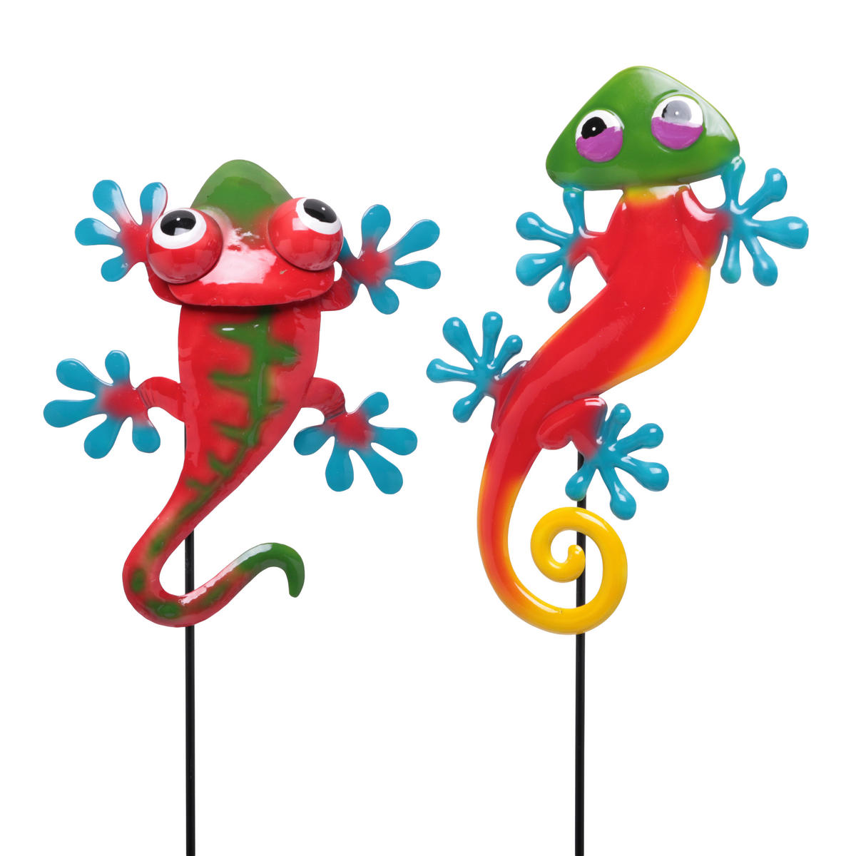 GARTENSTECKER - Rot/Hellblau, LIFESTYLE, Metall (17/1/80cm)