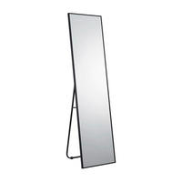 STANDSPIEGEL 40/150/2 cm, Schwarz  - Schwarz, Design, Glas/Metall (40/150/2cm) - Livetastic