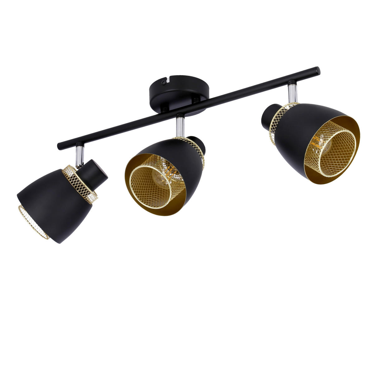 STRAHLER 57.5/10/18,5 cm   - Goldfarben/Schwarz, Design, Metall (57.5/10/18,5cm)