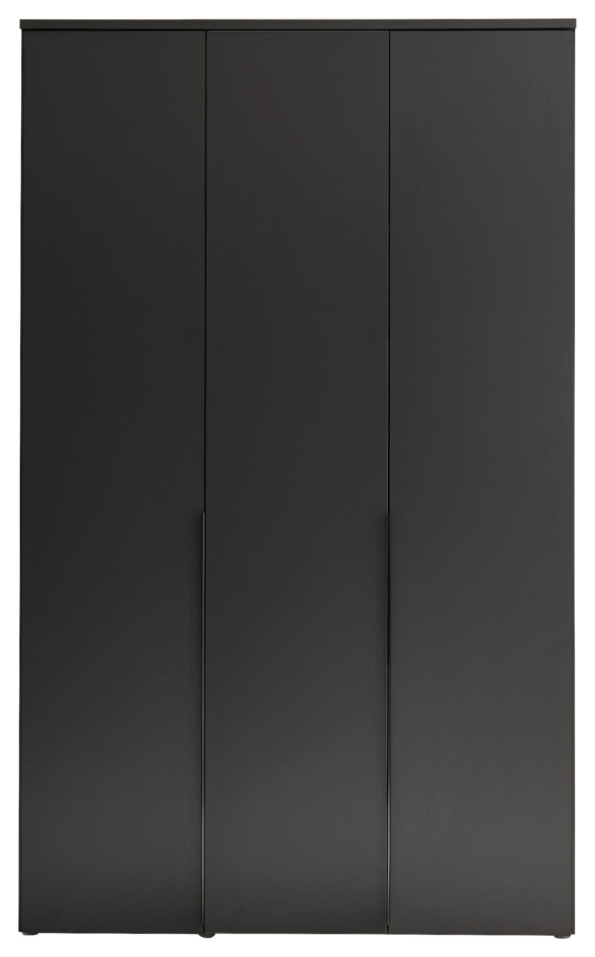 DREHTÜRENSCHRANK 135/225/52 cm 3-türig Graphitfarben  - Graphitfarben/Schwarz, MODERN, Holzwerkstoff/Kunststoff (135/225/52cm) - MID.YOU