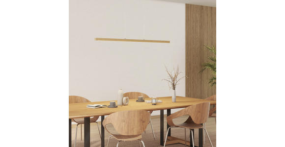 LED-HÄNGELEUCHTE 114 cm  - Eichefarben, LIFESTYLE, Holz/Kunststoff (114cm) - Novel