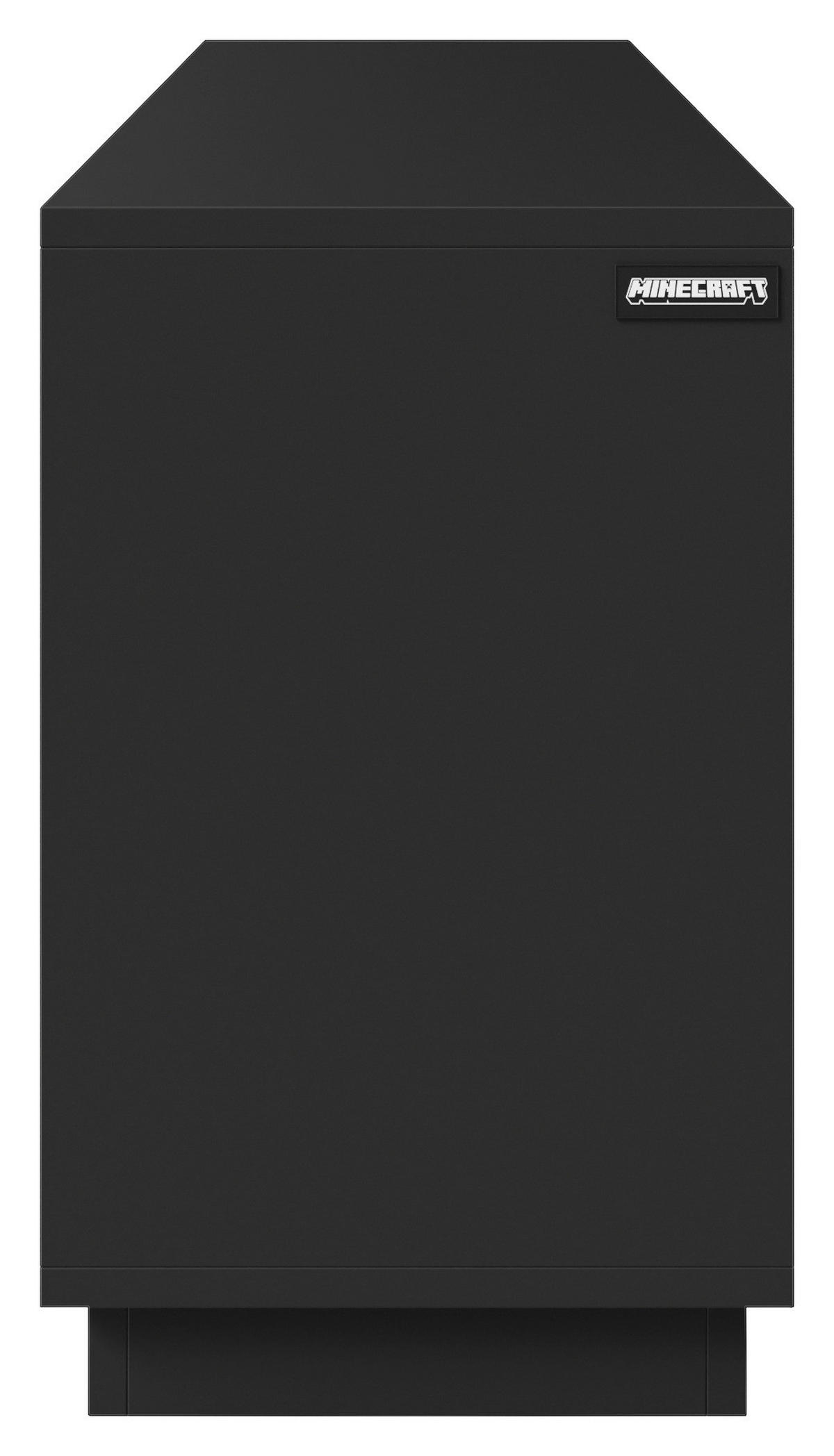 LOWBOARD  in 125/50/39 cm  - Schwarz, MODERN, Holzwerkstoff (125/50/39cm) - Minecraft