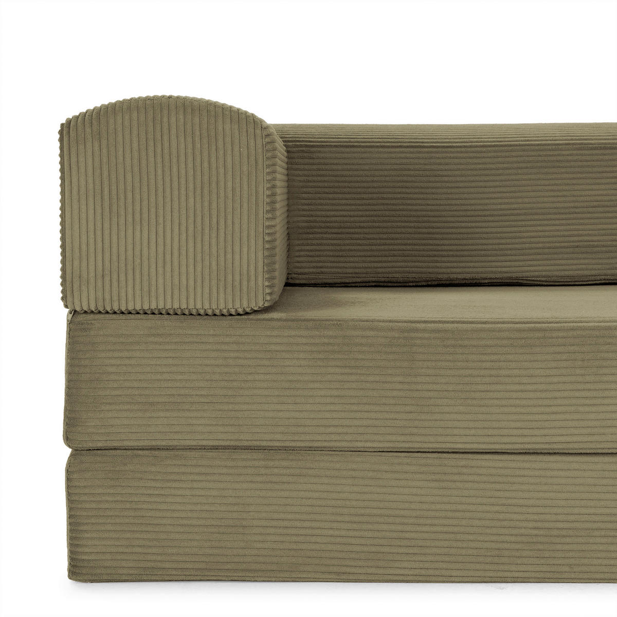 SCHLAFSOFA Cord Grün  - Grün, MODERN, Textil (200/70/90cm) - Livetastic
