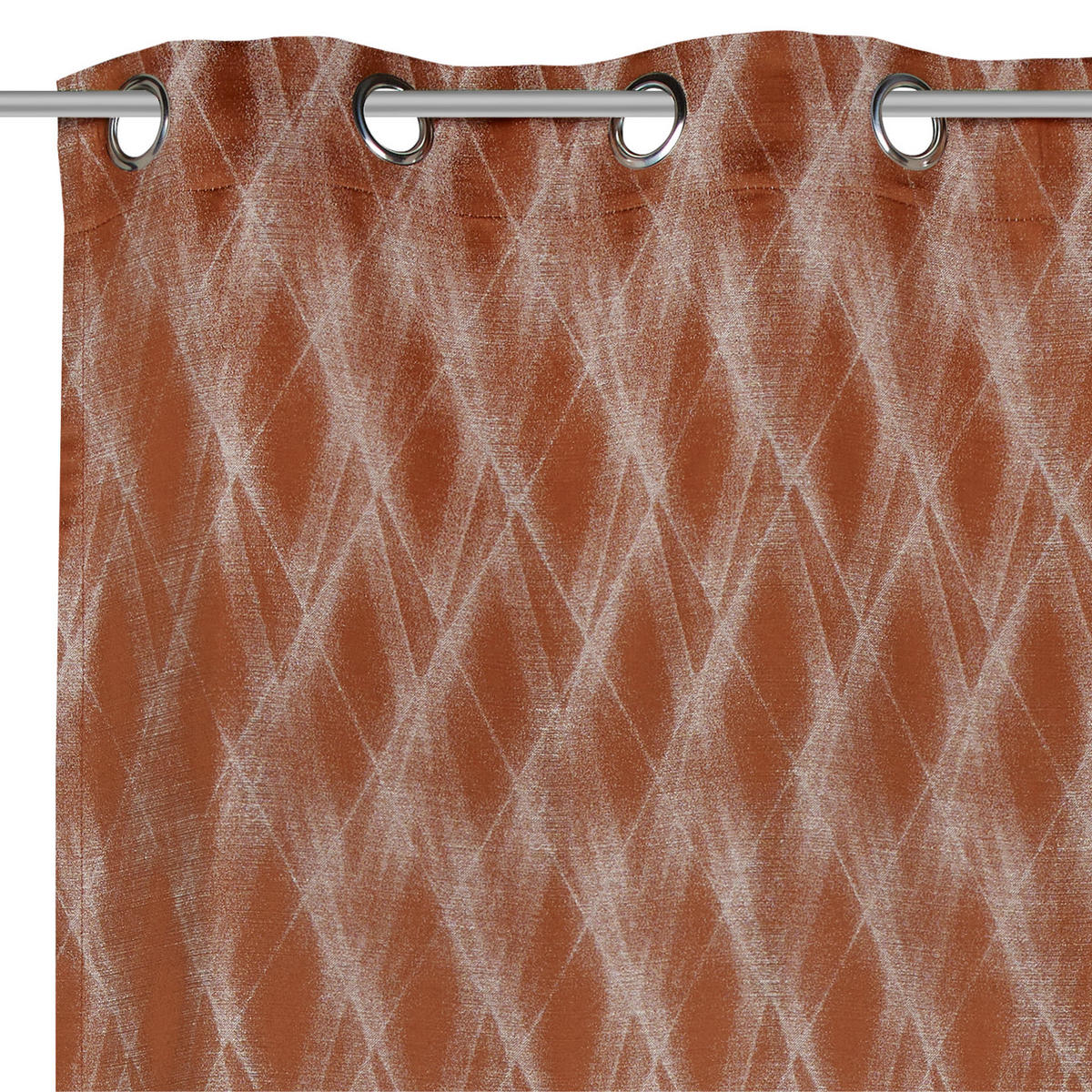 ÖSENSCHAL Narvik blickdicht 135/250 cm   - Terracotta, Design, Textil (135/250cm) - Ambiente