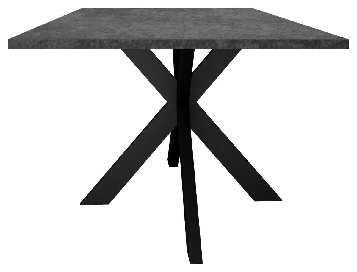 ESSTISCH in Metall, Holzwerkstoff 180/90/78 cm   - Graphitfarben/Schwarz, MODERN, Holzwerkstoff/Metall (180/90/78cm) - Livetastic