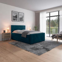 BOXSPRINGBETT 140/200 cm  in Blau  - Blau, MODERN, Holz/Kunststoff (140/200cm) - MID.YOU