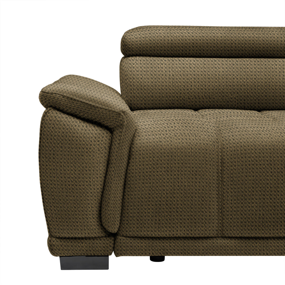 HÖRNSOFFA i chenille, vävt tyg taupe  - svart/taupe, Modern, textil/plast (283/106cm) - MID.YOU