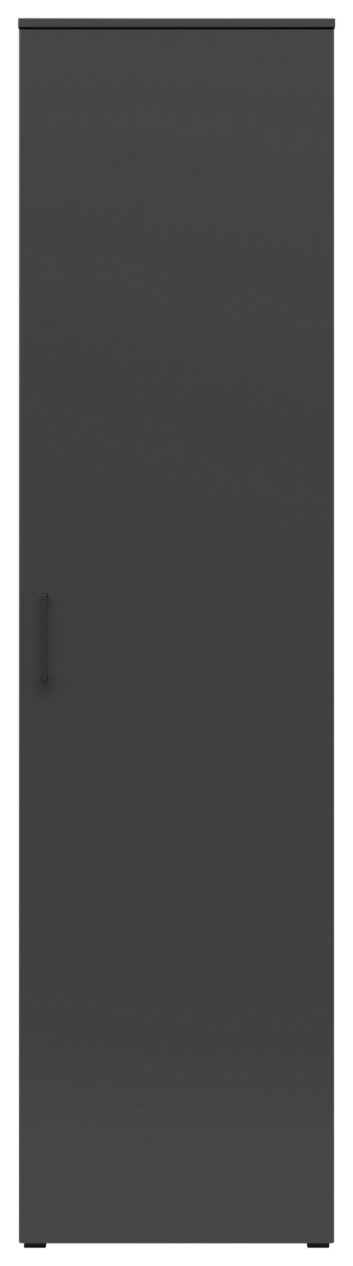 MEHRZWECKSCHRANK 50/195/40 cm  in Graphitfarben  - Anthrazit/Schwarz, MODERN, Holzwerkstoff/Kunststoff (50/195/40cm) - Carryhome