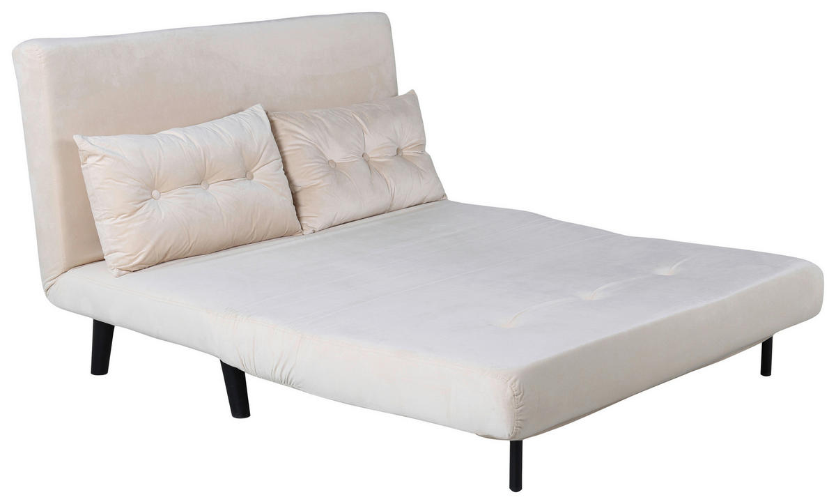 SCHLAFSOFA in Textilgeflecht Creme  - Creme, Design, Textil/Metall (120/88/80cm) - Livetastic