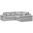 ECKSOFA Grau Webstoff  - Schwarz/Grau, Design, Kunststoff/Textil (284/284cm) - Carryhome