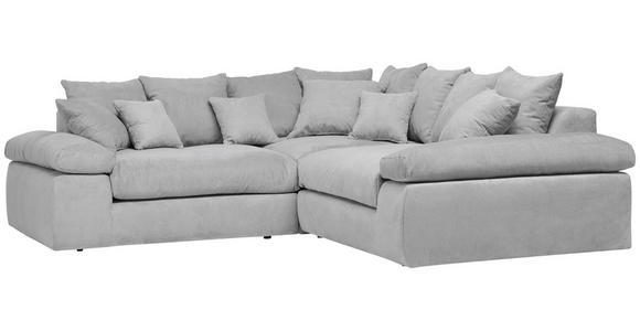 ECKSOFA Grau Webstoff  - Schwarz/Grau, Design, Kunststoff/Textil (284/284cm) - Carryhome