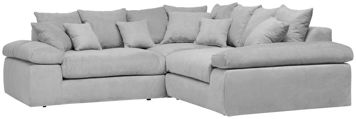 ECKSOFA Grau Webstoff  - Schwarz/Grau, Design, Kunststoff/Textil (284/284cm) - Carryhome