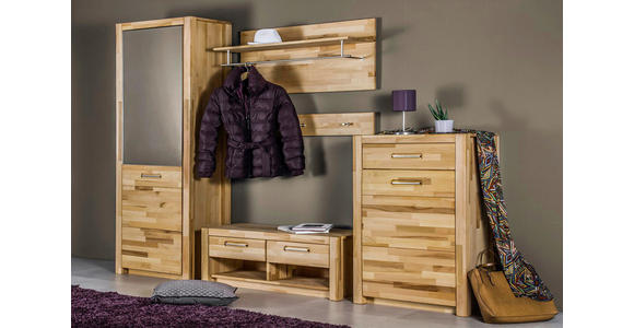 GARDEROBENPANEEL  in 100/105/27 cm  - Buchefarben, KONVENTIONELL, Holz (100/105/27cm) - Hom`in