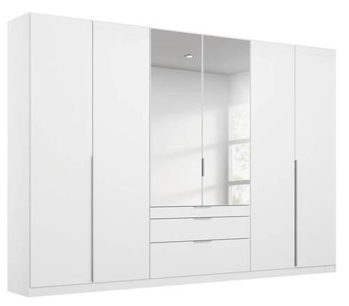 NYÍLÓAJTÓS SZEKRÉNY fehér, ezüst  - ezüst/alumínium színű, Modern, faalapú anyag/fém (271/229/54cm) - Rauch Möbel