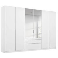DREHTÜRENSCHRANK 271/229/54 cm 6-türig Weiß  - Alufarben/Weiß, MODERN, Holzwerkstoff/Metall (271/229/54cm) - Rauch Möbel