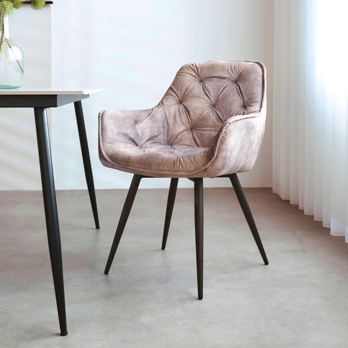 SADA ŽIDLÍ S PODRUČKAMI 2 kusy - šedá/černá, Moderní, kov/textil (54/86/53cm) - MID.YOU