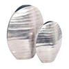 DEKOVASE  - Silberfarben, Design, Metall (26/30,5/14cm) - Livetastic