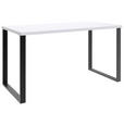 JUGENDSCHREIBTISCH 140/70/75 cm  - Schwarz/Weiß, Design, Holzwerkstoff/Metall (140/70/75cm) - Carryhome