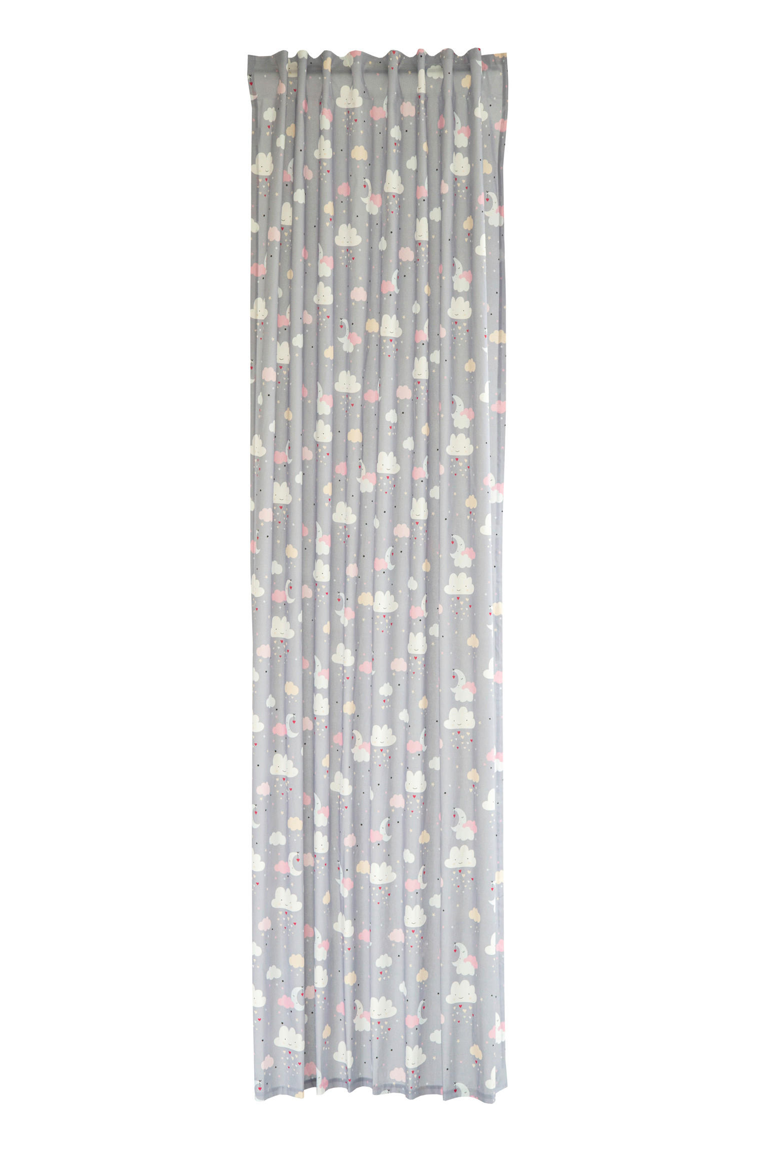 SCHLAUFENVORHANG blickdicht  - Grau, Basics, Textil (140/245cm)