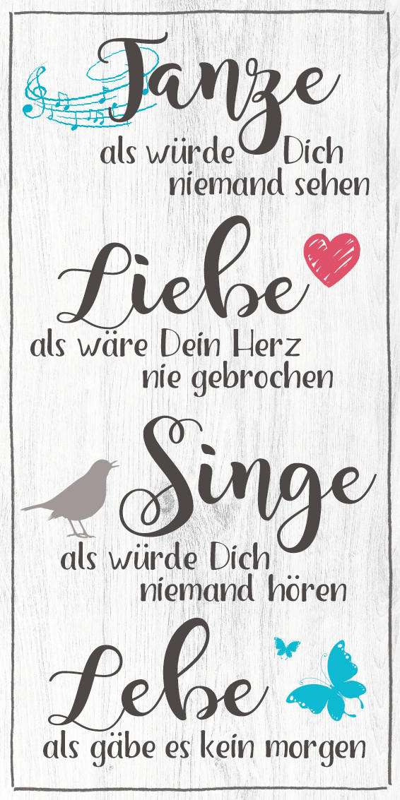 DEKOPANEEL Text  - Multicolor, KONVENTIONELL (20/40/0,3cm) - Euroart